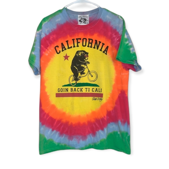 riot society Other - Riot Society Multicolored Tie Dye Bear Tricks on A Bicycle Going Back To Cali